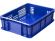 Ящик 400х300х120 дно сплошное, стенки перфорированные, с внешней ручкой  синий