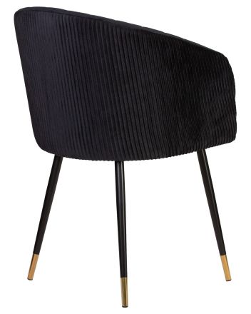 Стул обеденный DOBRIN MARY, черный велюр (1922-21)