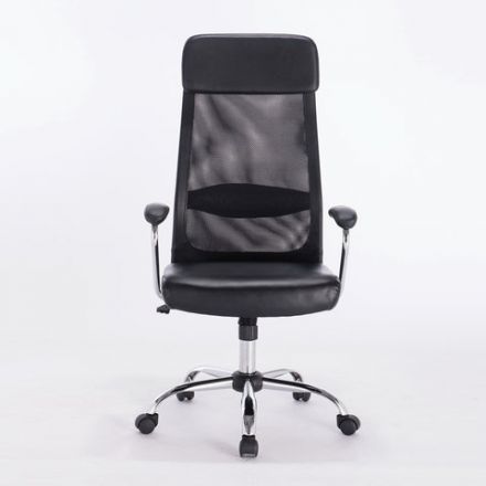 Кресло офисное BRABIX "Flight EX-540", хром, экокожа, сетка, черное, 531850 Кресло офисное BRABIX "Flight EX-540", хром, экокожа, сетка, черное, 531850