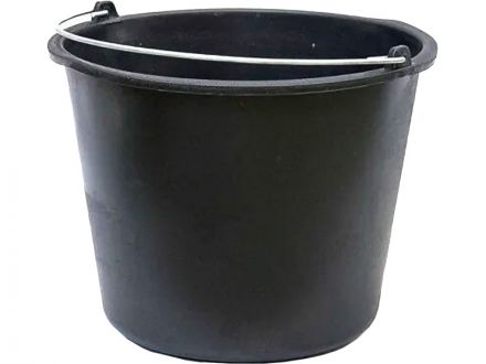 Ведро 14л. строительное, круглое, с ручкой металл цв. чёрный Ведро 14л. строительное, круглое, с ручкой металл цв. чёрный