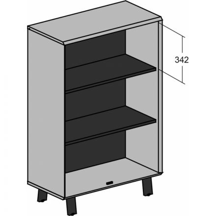 Шкаф Avizo ср. закрытый д.парма/графит145H001 Шкаф Avizo ср. закрытый д.парма/графит145H001