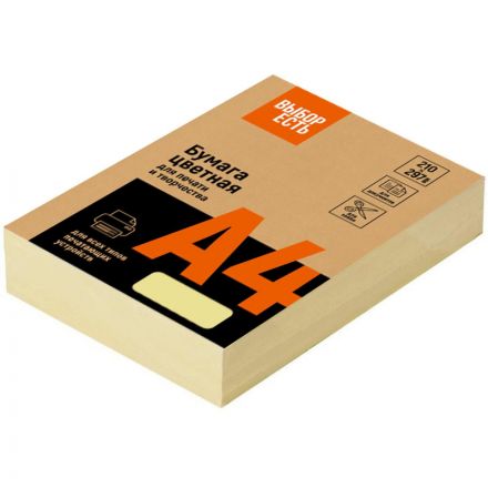 Бумага цветная для офисной техники Promega jet Pastel желтая (А4, 80 г/кв.м, 500 листов)