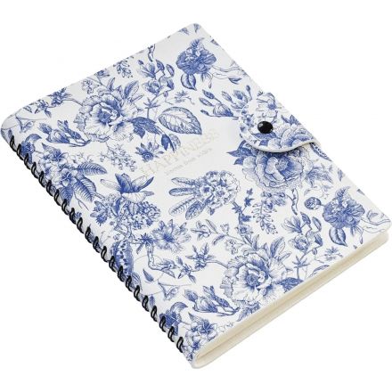 Бизнес-тетрадь Infolio 14x20см 96л клетка спираль Счастье,голуб I1673/blue