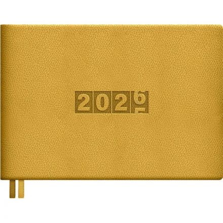 Еженедельник датированный 2026 ESCALADA 181х127мм, 64л, горчичный 70346