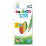Карандаши цветные CARIOCA "Tita", 12 цветов, шестигранные, грифель 3 мм, 42793