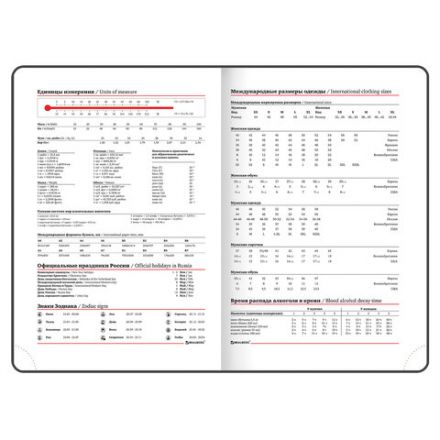 Ежедневник недатированный А5 138x213 мм BRAUBERG "Waves" под кожу, застежка 160 л., черный/красный, 111876