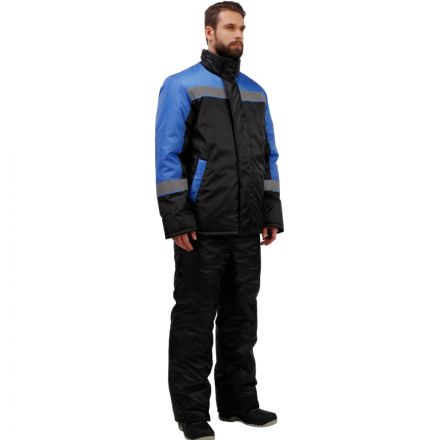 Куртка рабочая зимняя утепленная з38-КУ голубая/черн (р.56-58) 170-176