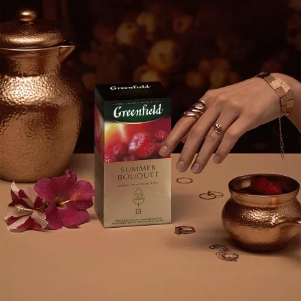 Чай фруктовый Greenfield Summer Bouquet в фольгированных пакетиках, 25 пакетиков в упаковке 0433-10,63107