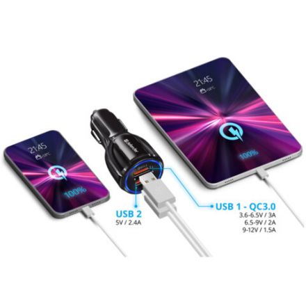 Зарядное устройство АВТОМОБИЛЬНОЕ, 2 порта USB, выходной ток 3А, черное, DEFENDER UCA-100, 83833 Зарядное устройство АВТОМОБИЛЬНОЕ, 2 порта USB, выходной ток 3А, черное, DEFENDER UCA-100, 83833