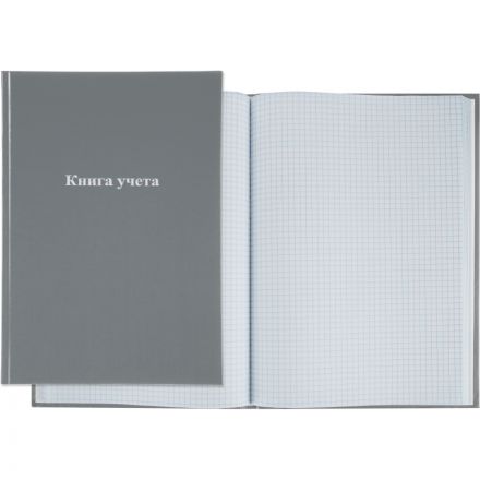 Книга учета Attache А4 96л в клетку блок офсет, бумвинил серый Книга учета Attache А4 96л в клетку блок офсет, бумвинил серый