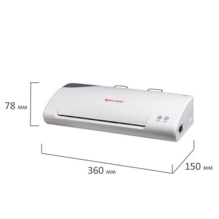 Ламинатор BRAUBERG L65, формат А4, толщина пленки 1 сторона 75-125 мкм, скорость 51 см/мин., 531352 Ламинатор BRAUBERG L65, формат А4, толщина пленки 1 сторона 75-125 мкм, скорость 51 см/мин., 531352