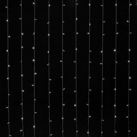Электрогирлянда-занавес комнатная "Штора" 3х3 м, 196 LED, холодный белый свет, 220 V, ЗОЛОТАЯ СКАЗКА, 591353