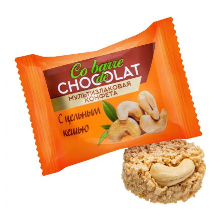 Конфеты Co barre de CHOCOLAT мультиз. с цельн. кешью и с бел. кон. гл., 1кг Конфеты Co barre de CHOCOLAT мультиз. с цельн. кешью и с бел. кон. гл., 1кг