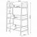 Стеллаж на металлокаркасе BRABIX "LOFT SH-002", 600х350х845 мм, цвет дуб антик, 641232