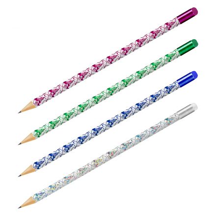 Карандаш ч/г Мульти-Пульти "Волшебник Изумрудного города" HB, с ластиком, круглый, заточен., ассорти, туба