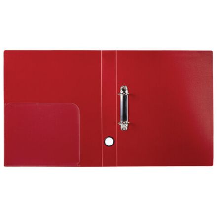 Папка на 2 кольцах BRAUBERG "Стандарт", 40 мм, красная, до 300 листов, 0,9 мм, 270480