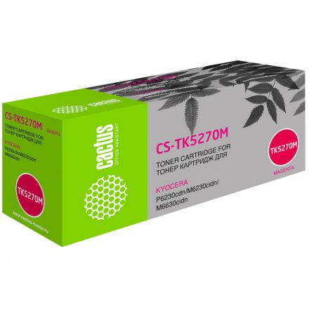Картридж лазерный Cactus TK-5270M пур. для Kyocera Ecosys 6230cdn/M6230 Картридж лазерный Cactus TK-5270M пур. для Kyocera Ecosys 6230cdn/M6230