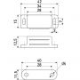 Накладка УЗК_магнит мебельный StahlBuro 42х12,5 (15933) коричневый 4шт/уп