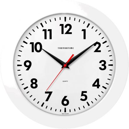 Часы настенные, модель 05, диаметр 305 мм, пластик, белый, 51510511