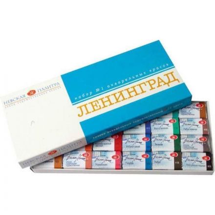Краски акварельные Ленинград 24цв кюветы 1941015 Краски акварельные Ленинград 24цв кюветы 1941015