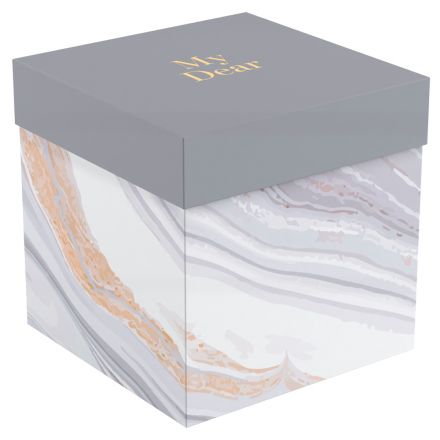 Коробка складная подарочная MESHU "Marble", (20*20*20см), отд фольгой Коробка складная подарочная MESHU "Marble", (20*20*20см), отд фольгой