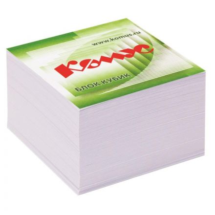 Блок для записей КОМУС на склейке 9х9х5 белый блок 100 г, 100 Блок для записей КОМУС на склейке 9х9х5 белый блок 100 г, 100