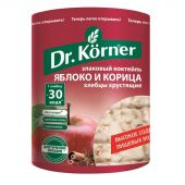 Хлебцы хрустящие Злаковый коктейль яблочный с корицей Dr.Korner 90 гр Хлебцы хрустящие Злаковый коктейль яблочный с корицей Dr.Korner 90 гр