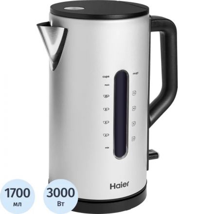 Чайник Haier HK-601,1.7 л серебристый (QA0082M00RU) Чайник Haier HK-601,1.7 л серебристый (QA0082M00RU)