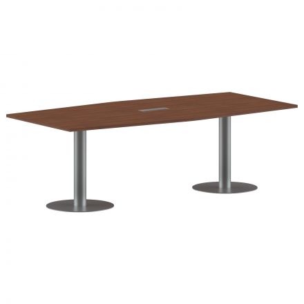 Конференц стол ПРГ-4 Орех Французский/Алюминий 2400х1200х750 Конференц стол ПРГ-4 Орех Французский/Алюминий 2400х1200х750
