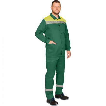 Костюм рабочий летний муж. л16-КБР с СОП зел/желт (р.48-50) 182-188 Костюм рабочий летний муж. л16-КБР с СОП зел/желт (р.48-50) 182-188