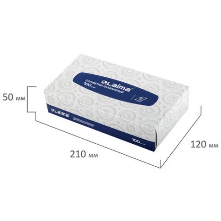 Салфетки косметические 100 штук в картонном боксе, 2-слойные, LAIMA/ЛАЙМА, 19,5х20 см, 126909 Салфетки косметические 100 штук в картонном боксе, 2-слойные, LAIMA/ЛАЙМА, 19,5х20 см, 126909