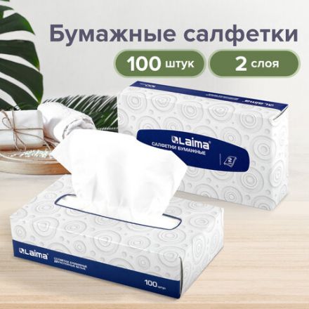 Салфетки косметические 100 штук в картонном боксе, 2-слойные, LAIMA/ЛАЙМА, 19,5х20 см, 126909 Салфетки косметические 100 штук в картонном боксе, 2-слойные, LAIMA/ЛАЙМА, 19,5х20 см, 126909