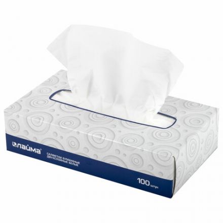 Салфетки косметические 100 штук в картонном боксе, 2-слойные, LAIMA/ЛАЙМА, 19,5х20 см, 126909 Салфетки косметические 100 штук в картонном боксе, 2-слойные, LAIMA/ЛАЙМА, 19,5х20 см, 126909