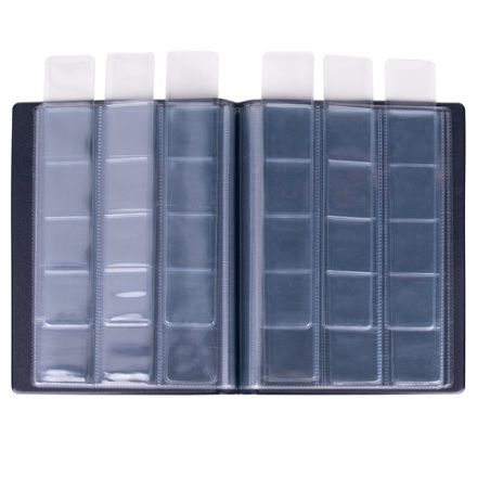 Альбом нумизмата для 90 монет (диаметр до 32 мм), 145х185 мм, синий, ОСТРОВ СОКРОВИЩ, 237958