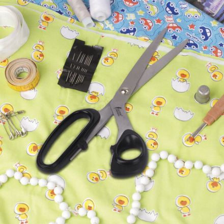 Ножницы портновские ОСТРОВ СОКРОВИЩ "КЛАССИК", 250 мм, черные, блистер, 237453