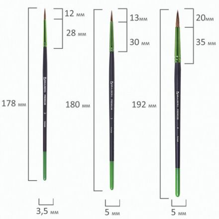 Кисти BRAUBERG PREMIUM, набор 10 шт. (круглые пони - 5 шт., синтетика - 3 шт., плоские щетина - 2 шт.), блистер, 201023 Кисти BRAUBERG PREMIUM, набор 10 шт. (круглые пони - 5 шт., синтетика - 3 шт., плоские щетина - 2 шт.), блистер, 201023
