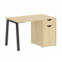 Home Office Стол письменный VR.SP-3-118.1.A Акация/Антрацит металл 1180*720*750