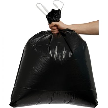 Мешки для мусора ПВД 100л 50мкм 10шт/рул черные 65x80см Комус с завязками Мешки для мусора ПВД 100л 50мкм 10шт/рул черные 65x80см Комус с завязками