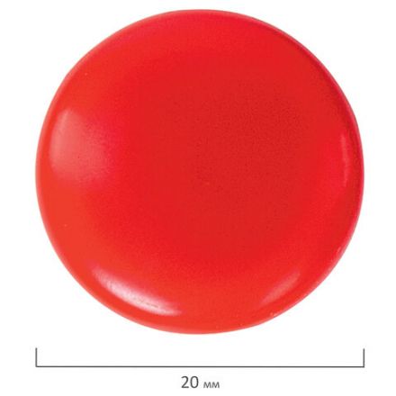 Магниты МАЛОГО ДИАМЕТРА 20 мм, НАБОР 6 шт., ассорти, BRAUBERG "STANDARD", 237469