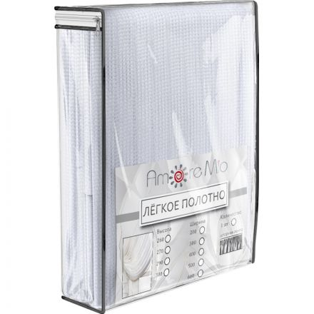 Тюль Amore Mio Сетка Premium 6PL Bona109-001 3,0x2,7 1 шт Белый Тюль Amore Mio Сетка Premium 6PL Bona109-001 3,0x2,7 1 шт Белый