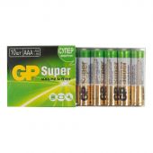 Батарейки GP Super AAA/LR03/24A алкалин., 10 шт/уп. GP24A-B10