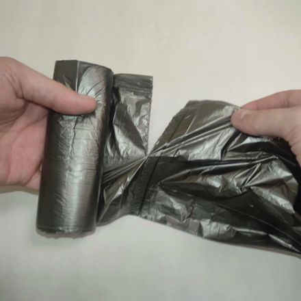 Мешки для мусора, 60 л, черные, в рулоне 20 шт., ПНД, 7 мкм, 60х70 см, эконом, КБ, "ЭкоДом", 1749