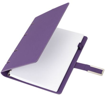 Тетрадь на кольцах А5, 180х220 мм, 120 л., под кожу soft-touch, застежка, BRAUBERG SHADE, фиолетовый, 405247 Тетрадь на кольцах А5, 180х220 мм, 120 л., под кожу soft-touch, застежка, BRAUBERG SHADE, фиолетовый, 405247