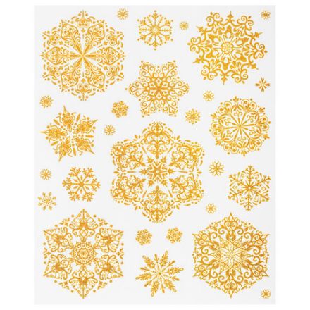 Наклейка для окон двусторонняя МНОГОРАЗОВАЯ 30х38 см "Снежинки" глиттер, золото ЗОЛОТАЯ СКАЗКА, 591190 Наклейка для окон двусторонняя МНОГОРАЗОВАЯ 30х38 см "Снежинки" глиттер, золото ЗОЛОТАЯ СКАЗКА, 591190