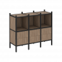 Loft Прямой стеллаж наборный VR.L-07 Дуб аризона/Чёрный металл 1278*446*1047