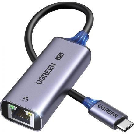 Сетевой адаптер UGREEN CM648 (25051) USB-A 3.0 to RJ45 2.5G серый Сетевой адаптер UGREEN CM648 (25051) USB-A 3.0 to RJ45 2.5G серый