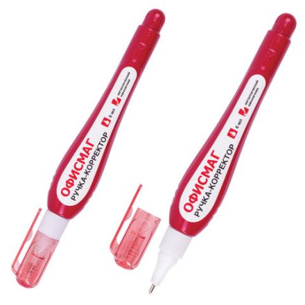 Ручка-корректор ОФИСМАГ, 6 мл, металлический наконечник, 226817 Ручка-корректор ОФИСМАГ, 6 мл, металлический наконечник, 226817