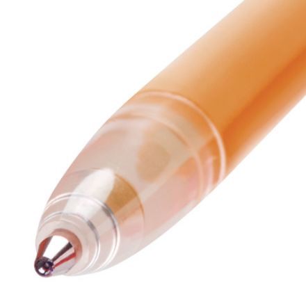 Ручка шариковая масляная ЮНЛАНДИЯ "НЕОН", СИНЯЯ, безопасный корпус ассорти, узел 1 мм, линия письма 0,5 мм, 142701