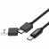 Кабель USB PERO DC-07 UNIVERSAL 2 in 1, USB-A + PD  to Type-C, 1m, Black