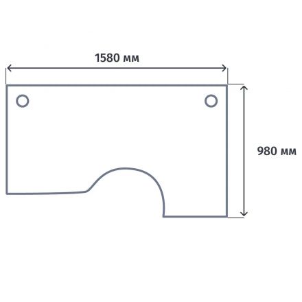 Стол ONIX-П левый П на металлокаркасе O.MP-SA-1L аттик дуб/антрацит